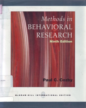 Method in Behavioral Research 9 Ed With PowerWeb